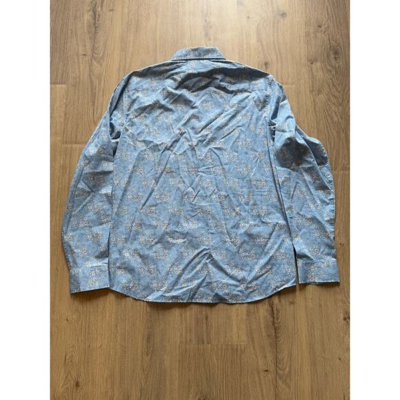 Michael Kors Blue/White Liberty Fabric Spring 1 Floral Print Shirt, X-Large NWT - Picture 9 of 9